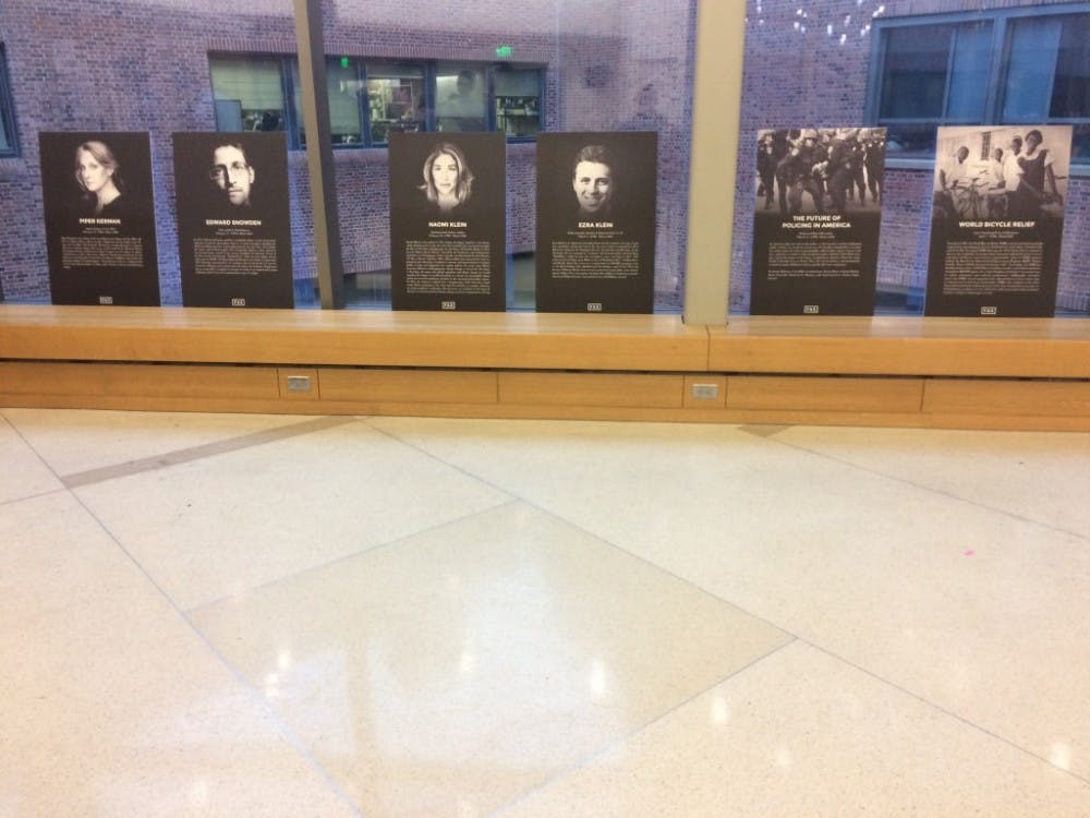  COURTESY OF ABBY BIESMAN
During their event on Wednesday evening, FAS displayed posters showcasing their speaker lineup.