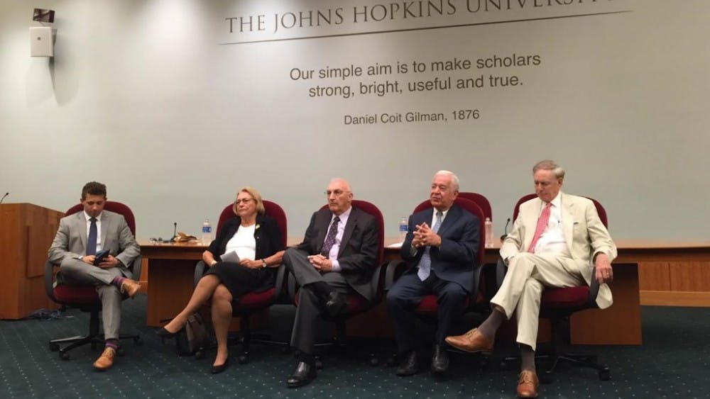 COURTESY OF SARAH Y. KIM
The four former members of Congress answered student questions and debated with each other in a town hall format last night.