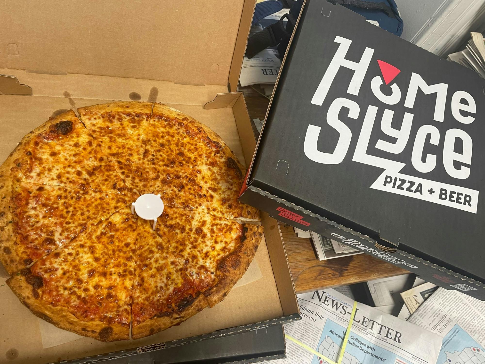 COURTESY OF MICHELLE LIMPE
HomeSlyce places second on the print night pizza ranking, with its best feature being its proximity.&nbsp;