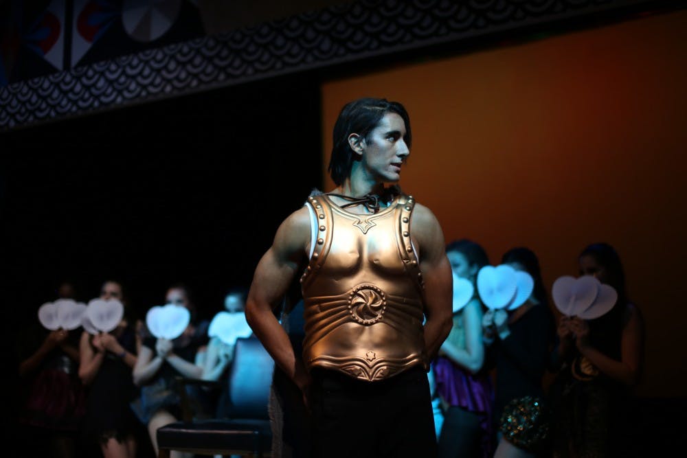 COURTESY OF CLAIRE EDMONDS
Mehdi El-Hebil played Lewis in the Barnstormers production of Hirson and Schwartz’s Pippin.