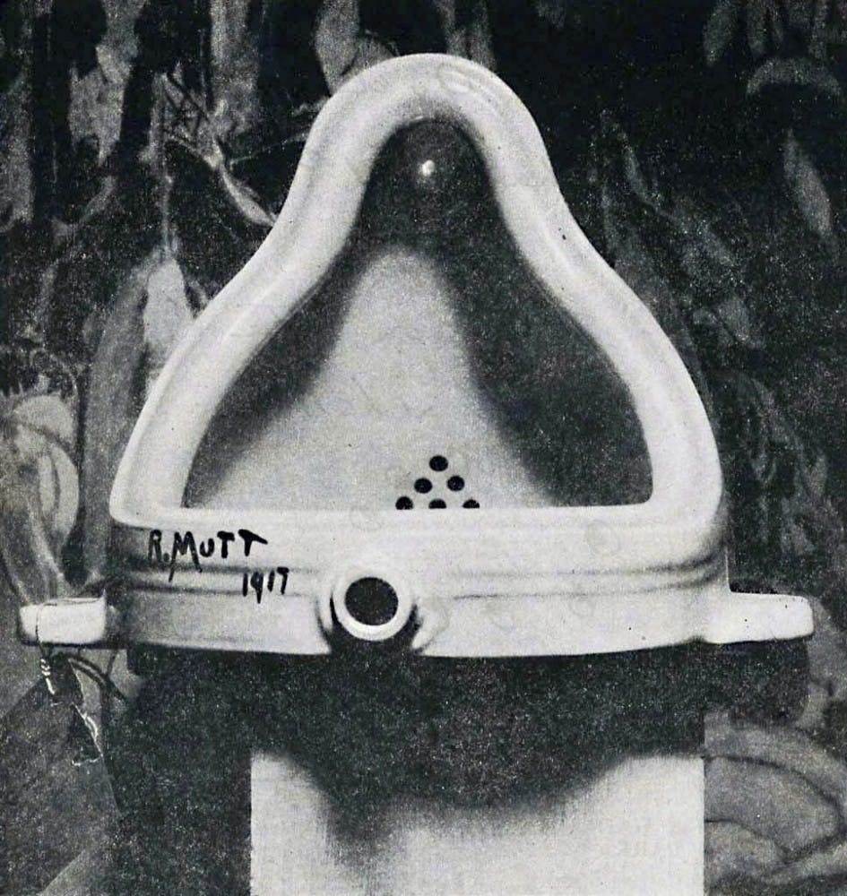  PUBLIC DOMAIN
Duchamp’s famous art piece, fountain, consists of a sideways urinal.