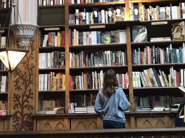 COURTESY OF ARANTZA GARCIA
In a bookshop looking for my next book at age 15. I had just finished reading Wicked by Gregory Maguire at this time.