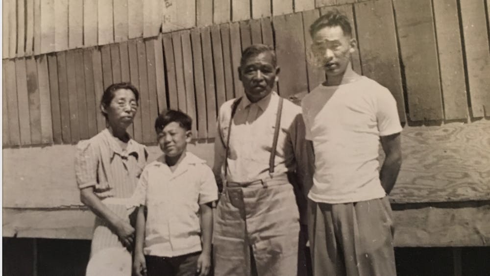 COURTESY OF GAYLE OSHIMA
Ome’s grandfather, age six, and his family were interned in Tule Lake, Calif.   