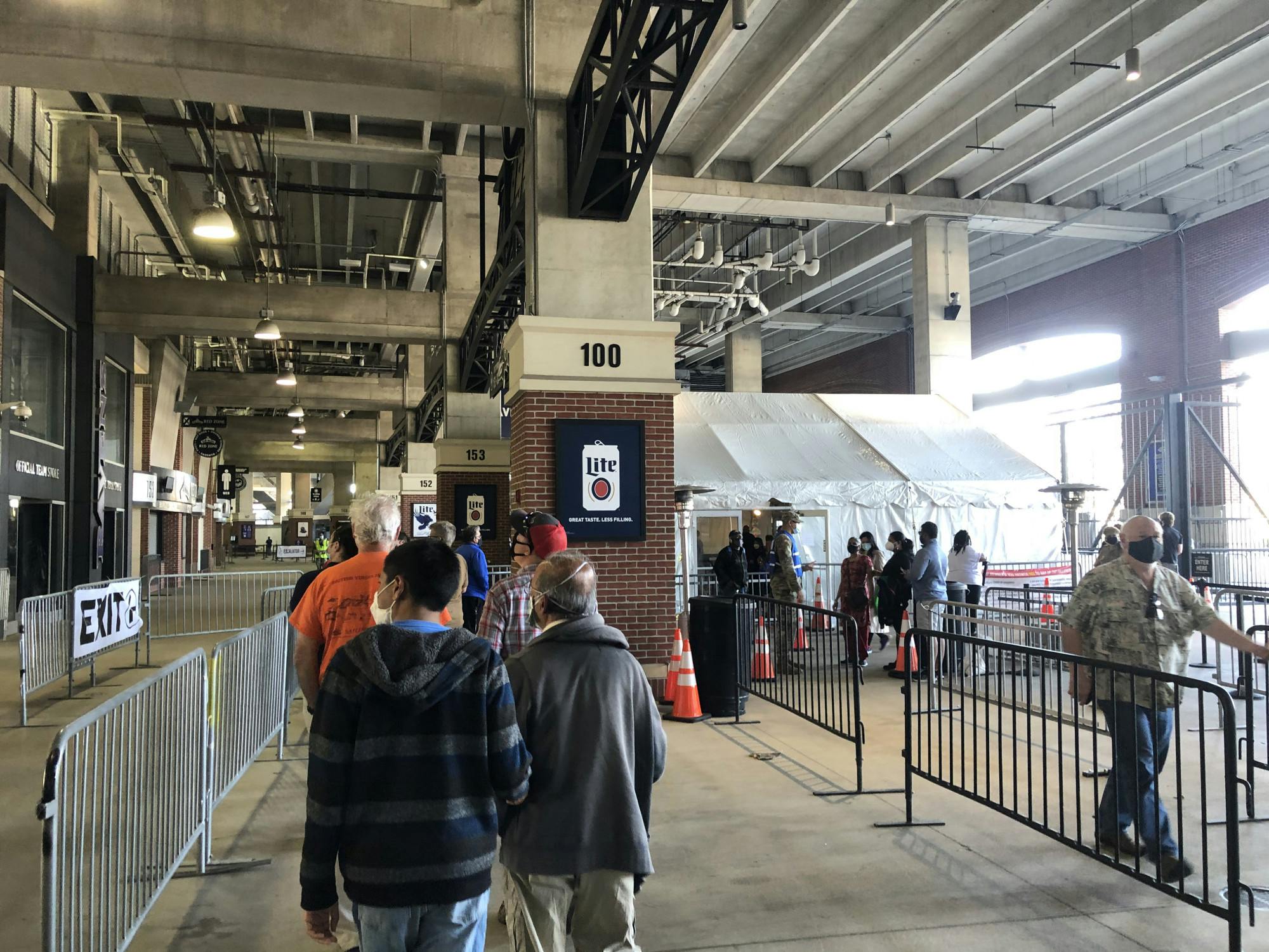 COURTESY OF CHRIS H. PARK
The M&amp;T Bank Stadium, home of the Baltimore Ravens, has become a mass vaccination site.