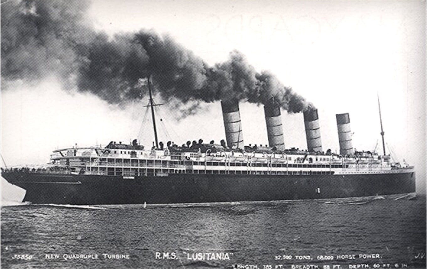TACKNEY OS / CC BY-SA 4.0
Preston’s novel detailed the infamous sinking of the British ocean liner the RMS Lusitania.
