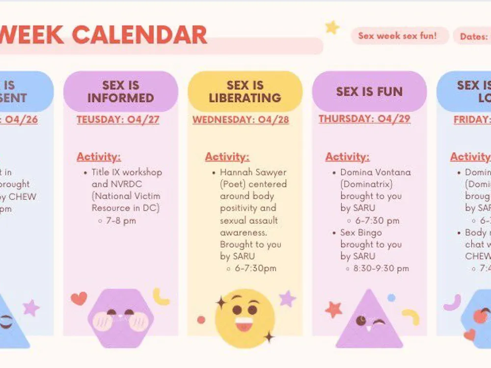 COURTESY OF THE STUDENT GOVERNMENT ASSOCIATION
Poet Hannah V. Sawyerr presented poetry about sexual assault awareness as part of Hopkins Sex Week.