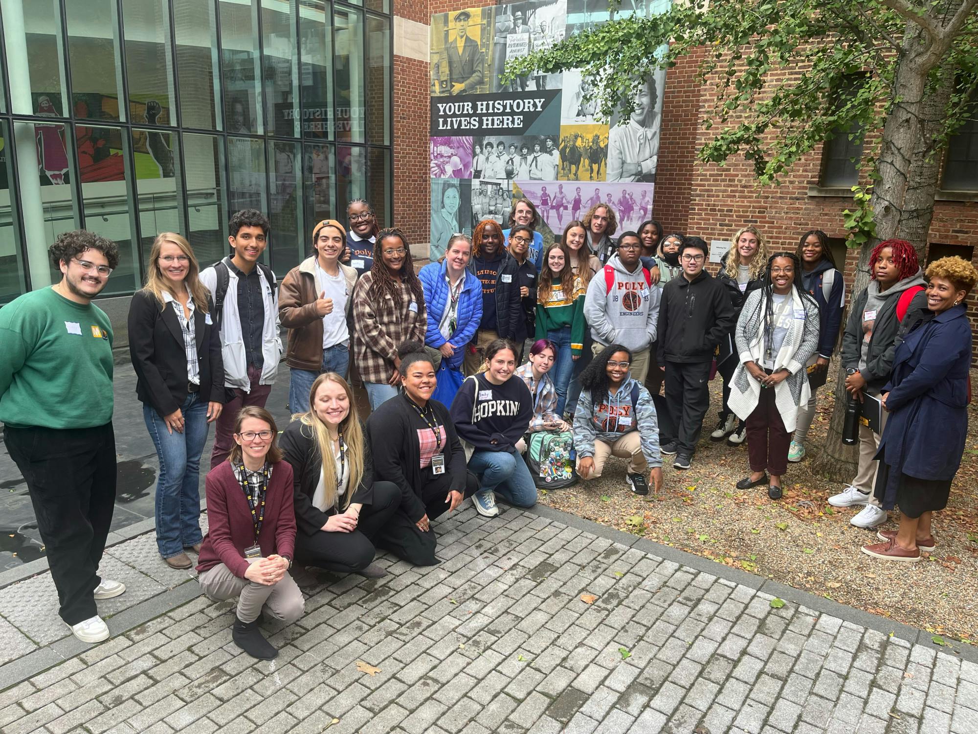 COURTESY OF VICTORIA HARMS
Harms took her students to the Maryland Center for History and Culture as part of initiatives to include the greater Baltimore community in her classroom.