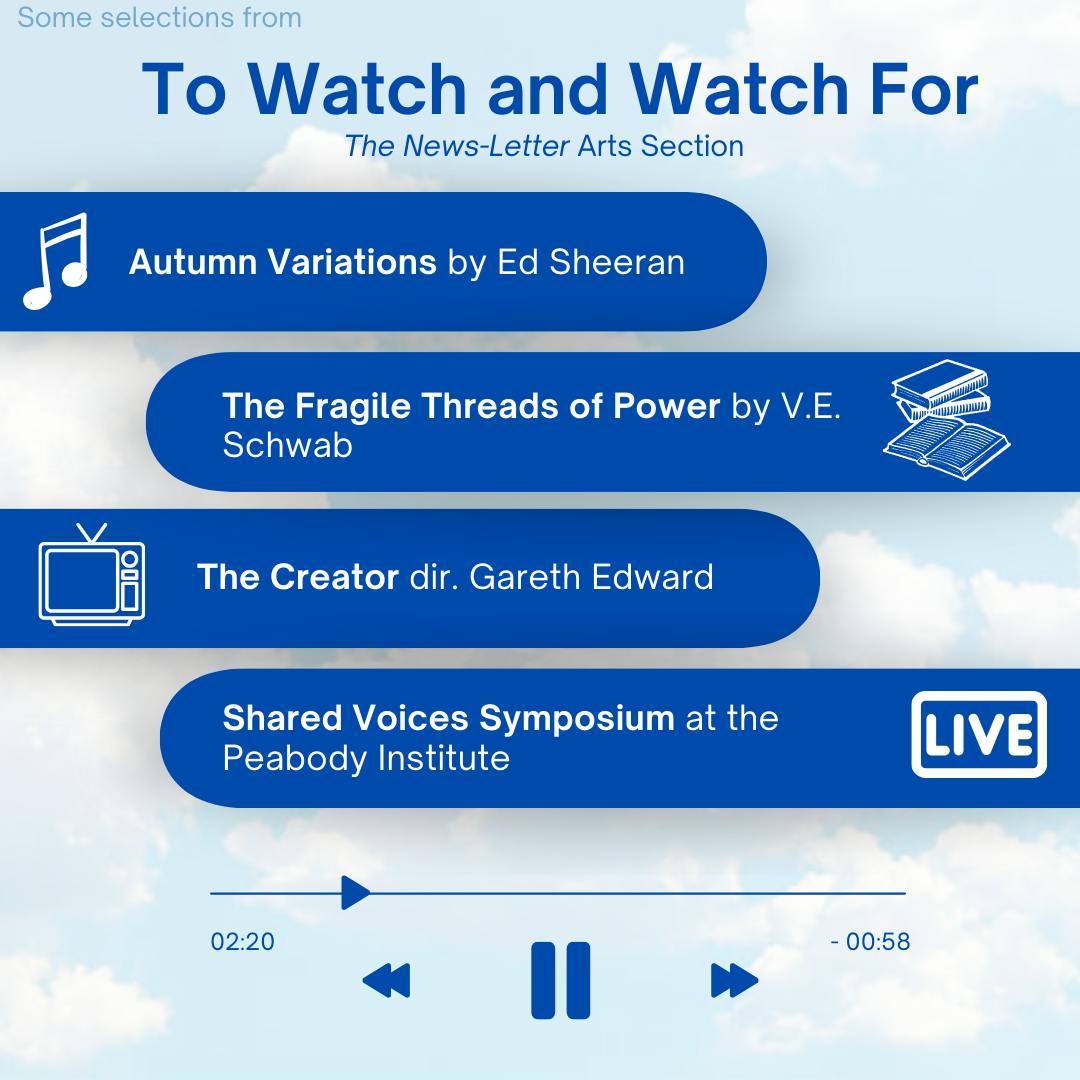 &nbsp;ARUSA MALIK AND ARANTZA GARCIA / DESIGN &amp; LAYOUT EDITORS&nbsp;
This week’s picks include the documentary Invisible Beauty, a new Percy Jackson and the Olympians novel and the debut of a new exhibition at the Baltimore Museum of Art.