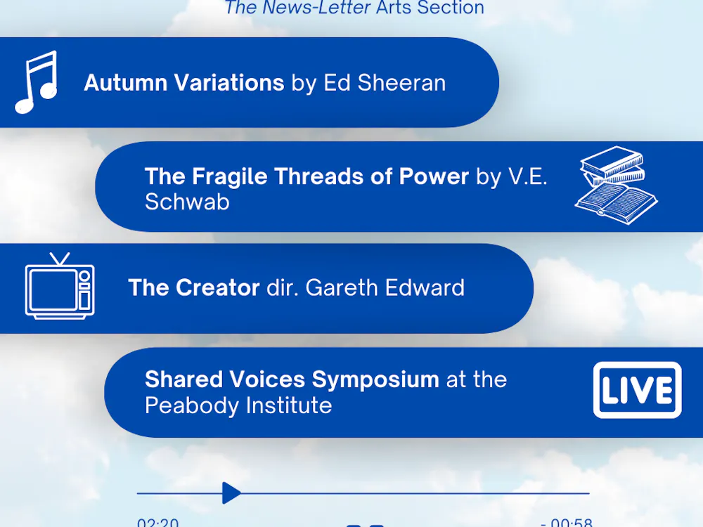  ARUSA MALIK AND ARANTZA GARCIA / DESIGN & LAYOUT EDITORS
This week’s picks include the documentary Invisible Beauty, a new Percy Jackson and the Olympians novel and the debut of a new exhibition at the Baltimore Museum of Art.