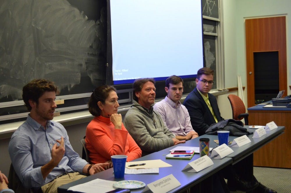 Ellie Hallenborg/Photography Editor
Five panelists from Baltimore organizations explored future sustainable energy use.