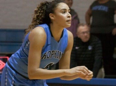 LEON SANTHAKUMAR/ PHOTOGRAPHY EDITOR
Senior Beatriz Williams stands ready in Tuesday’s game.