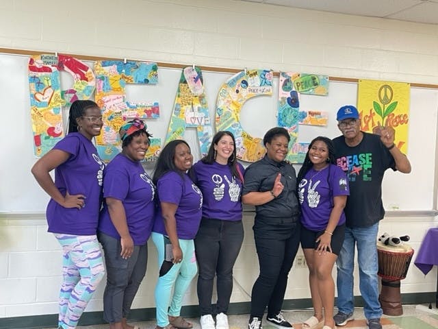 COURTESY OF RALPH E. MOORE JR.
As part of his work in Baltimore, Ralph E. Moore Jr. is the chief fundraiser and chair of the program at the Naval Rajeh Peace Camp.