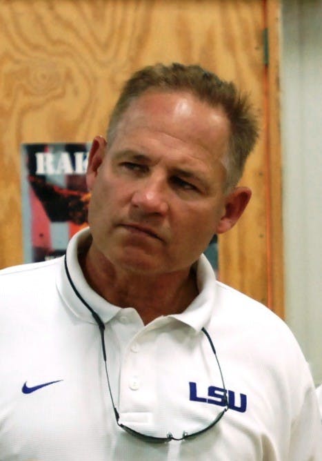 DEFENSE IMAGERY/CHARLES MILLS
LSU coach Les Miles was discontented after a loss to Wisconsin.