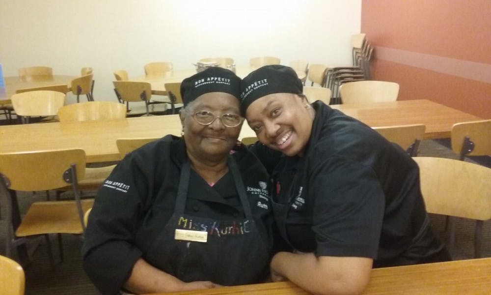  couresty of Rollin hu
Janice Walker and Ruth Kelly appreciate interacting with students at the FFC where they work.