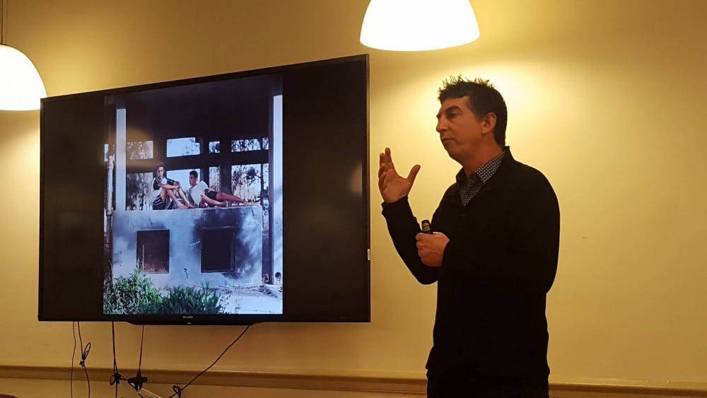 courtesy&#x20;of&#x20;jeanne&#x20;lee&#x0A;Nes&#x20;explained&#x20;his&#x20;artistic&#x20;process&#x20;and&#x20;its&#x20;relation&#x20;to&#x20;identity&#x20;politics.