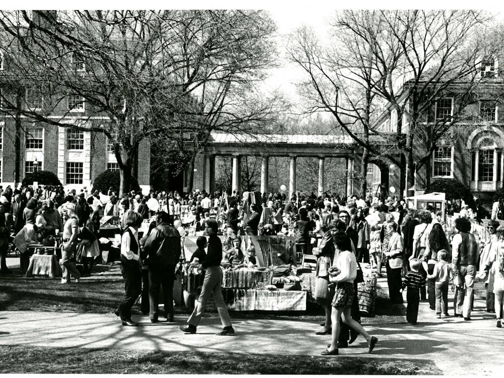 COURTESY OF THE UNIVERSITY ARCHIVES — SHERIDAN LIBRARIES
Community members attend Spring Fair ‘72, which occurred during Waring’s time at Hopkins.