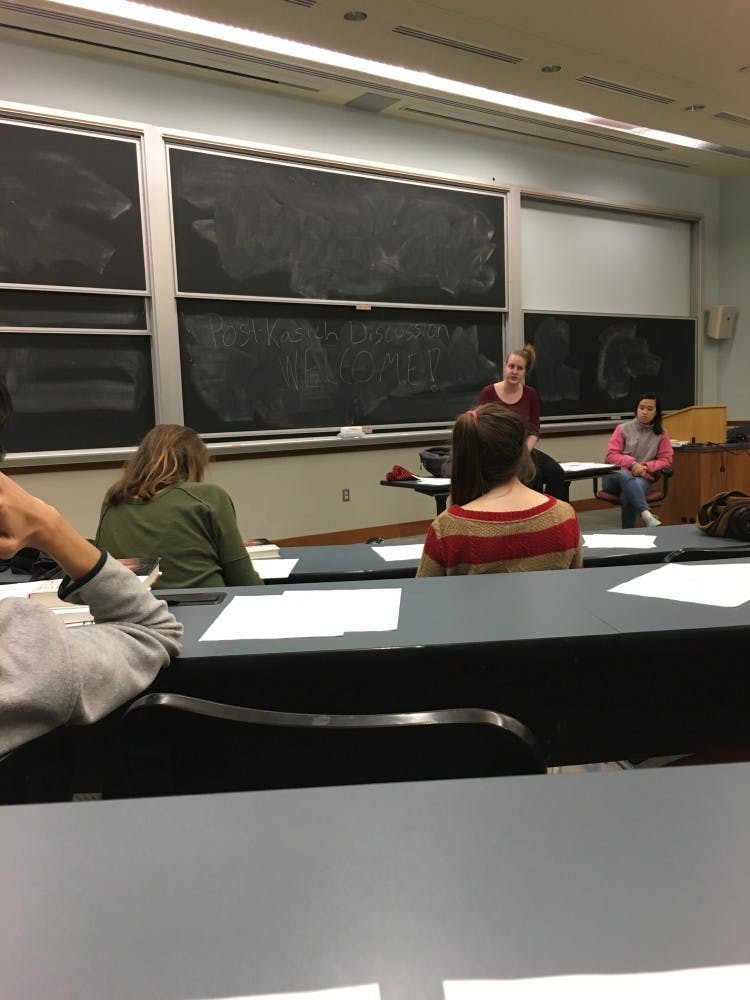 COURTESY OF ALYSSA WOODEN
Students shared both pro-life and pro-choice perspectives at the discussion on Monday.