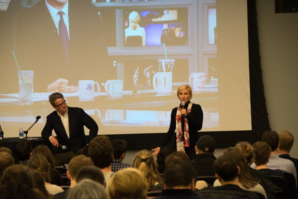 Kareem Osman/photography editor
Hosts of MSNBC’s show Morning Joe discussed changes in broadcast media coverage since the election. 