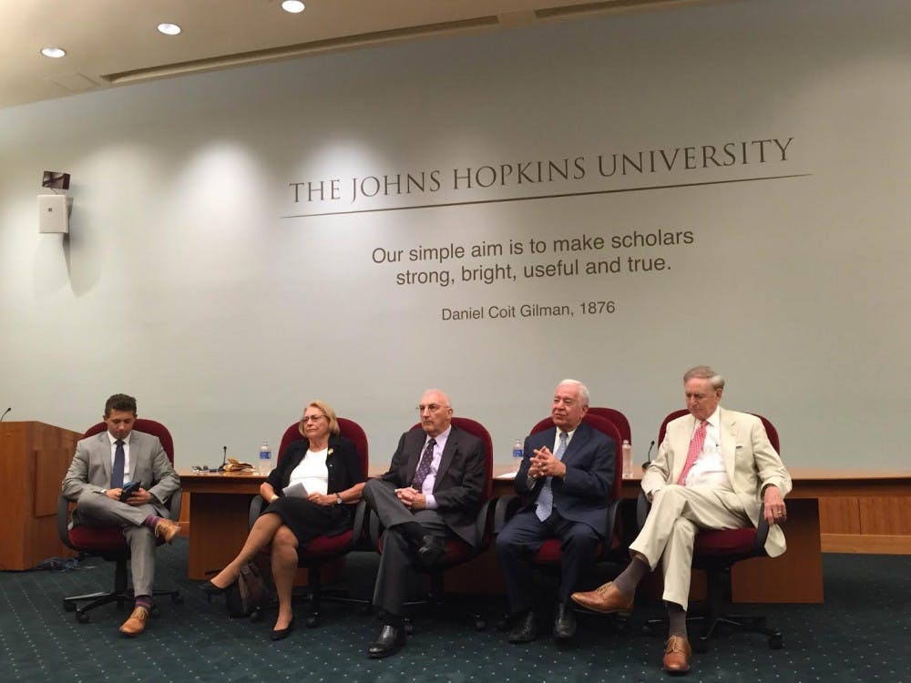 COURTESY OF SARAH Y. KIM
The four former members of Congress answered student questions and debated with each other in a town hall format last night.