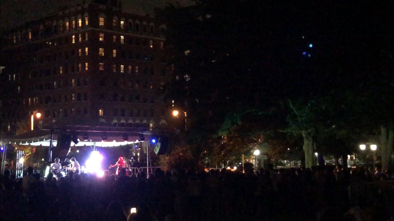 COURTESY OF SOPHIA LIN
Zella Day, pictured at stage centre, performed at the Hoptoberfest concert at the Beach.&nbsp;