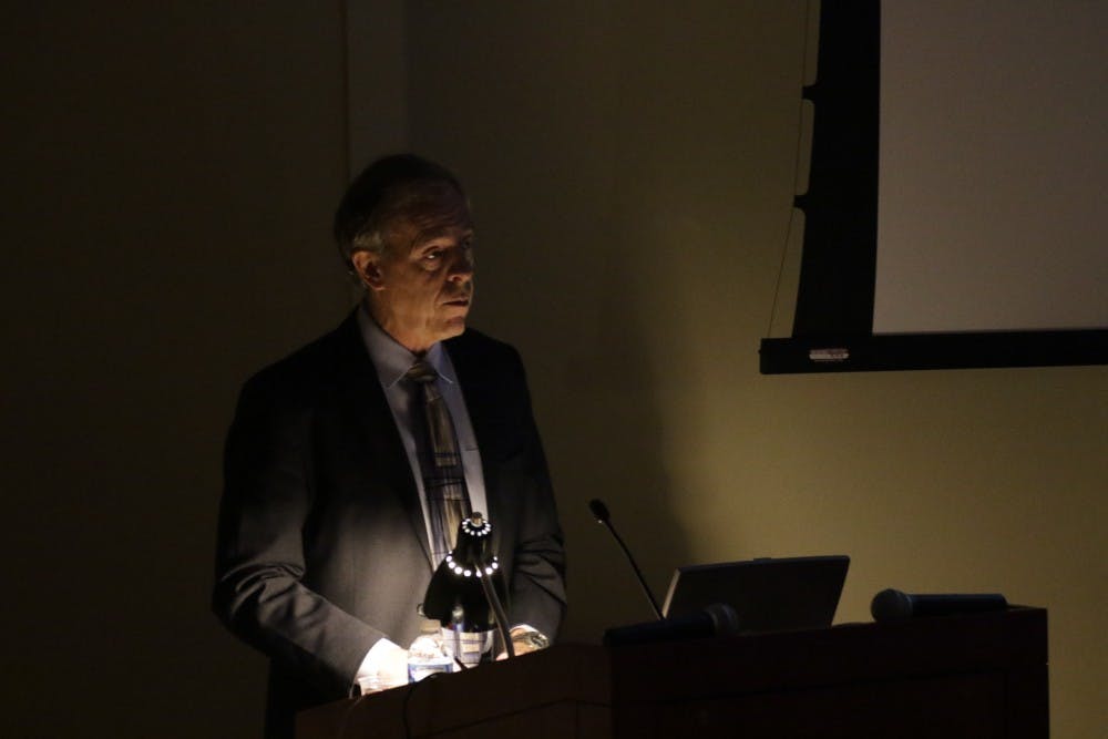 LEON SANTHAKUMAR/PHOTOGRAPHY EDITOR
Morgan shared that George Washington became a slave owner at 11.