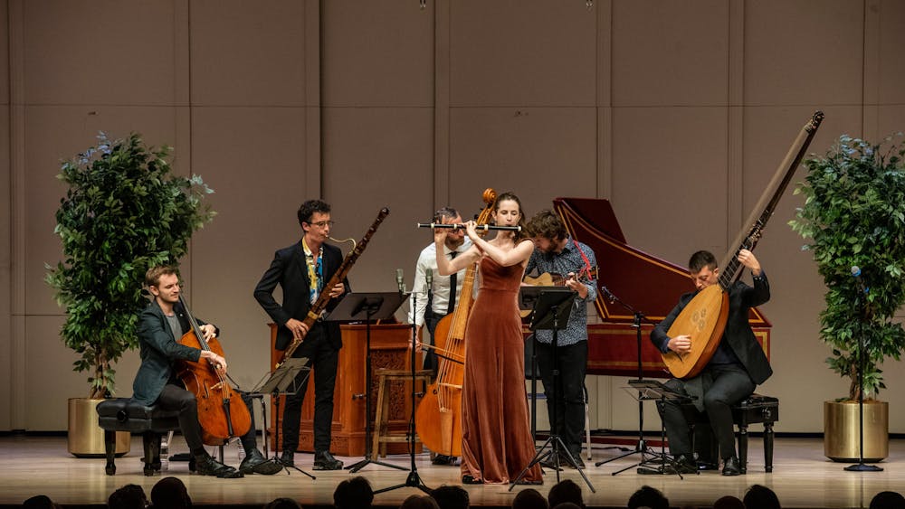 COURTESY OF CAITLIN OLDHAM
Flutist Emi Ferguson and Baroque ensemble perform Bach for the Shriver Hall Concert Series.