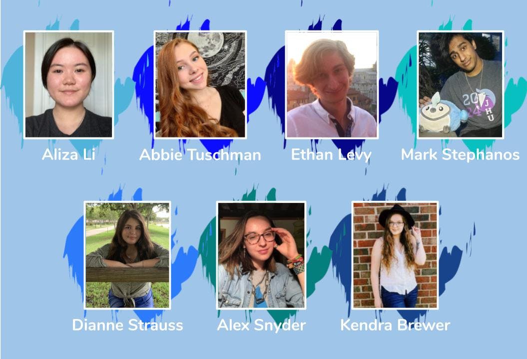 COURTESY OF ALIZA LI, ABBIE TUSCHMAN, ETHAN LEVY, MARK STEPHANOS, DIANNE STRAUSS, ALEX SNYDER AND KENDRA BREWER. DESIGNED BY SOPHIA LOLA.