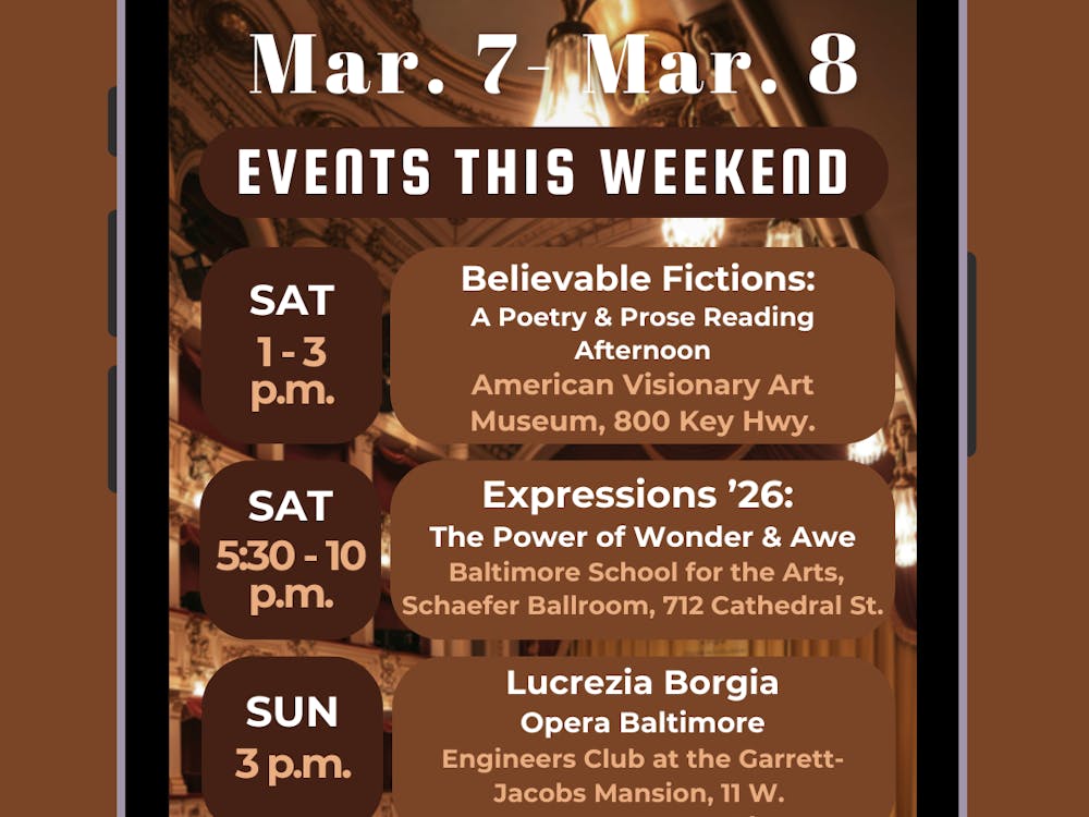 SYDNOR DUFFY / DESIGN & LAYOUT EDITOR
A weekend lineup of jazz, poetry, opera and hands-on cooking highlights Baltimore’s arts scene.