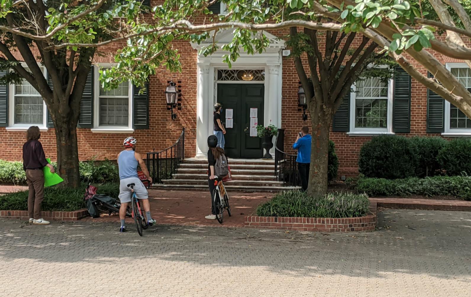 COURTESY OF ARIELLA SHUA
Protesters demand Hopkins to commit in writing to ending its practice of suing patients over alleged medical debt.