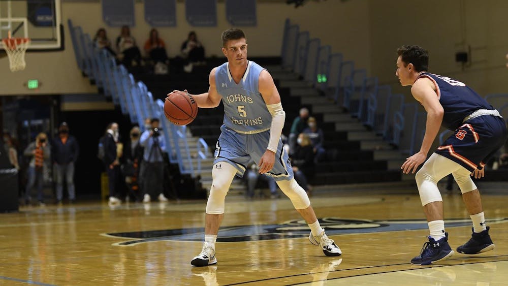 COURTESY OF HOPKINSSPORTS.COM
Graduate student guard Conner Delaney led the offense for the Jays, scoring 23 points.