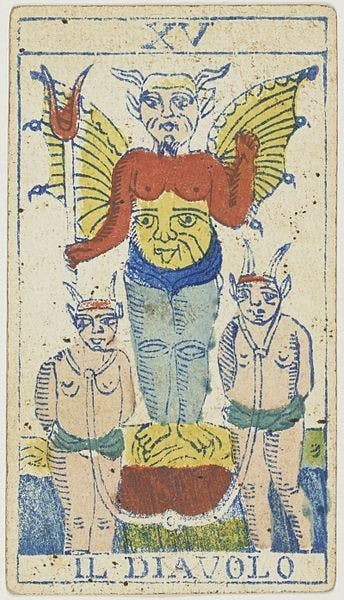 PUBLIC DOMAIN
In tarot, The Devil represents not only the harm others do to us, but the harm we do to ourselves