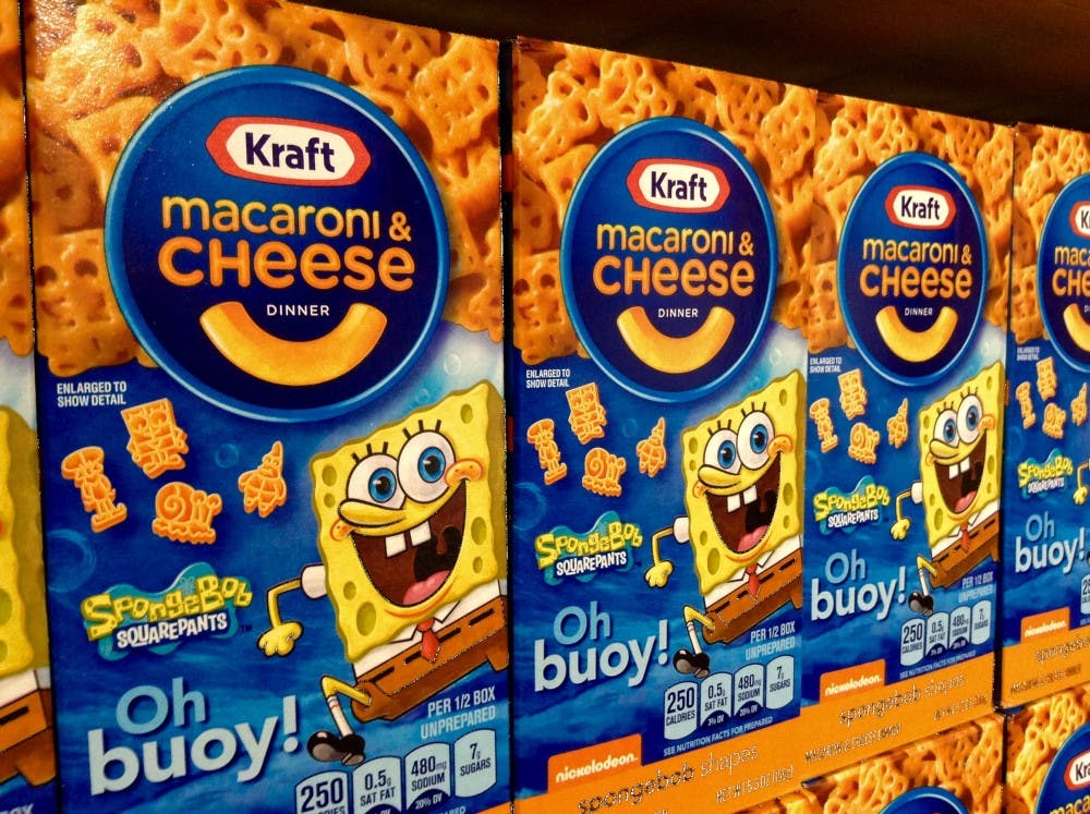 Mike Mozart/ CC BY 2.0
Kraft Macaroni and Cheese is sold in many shapes, like SpongeBob.