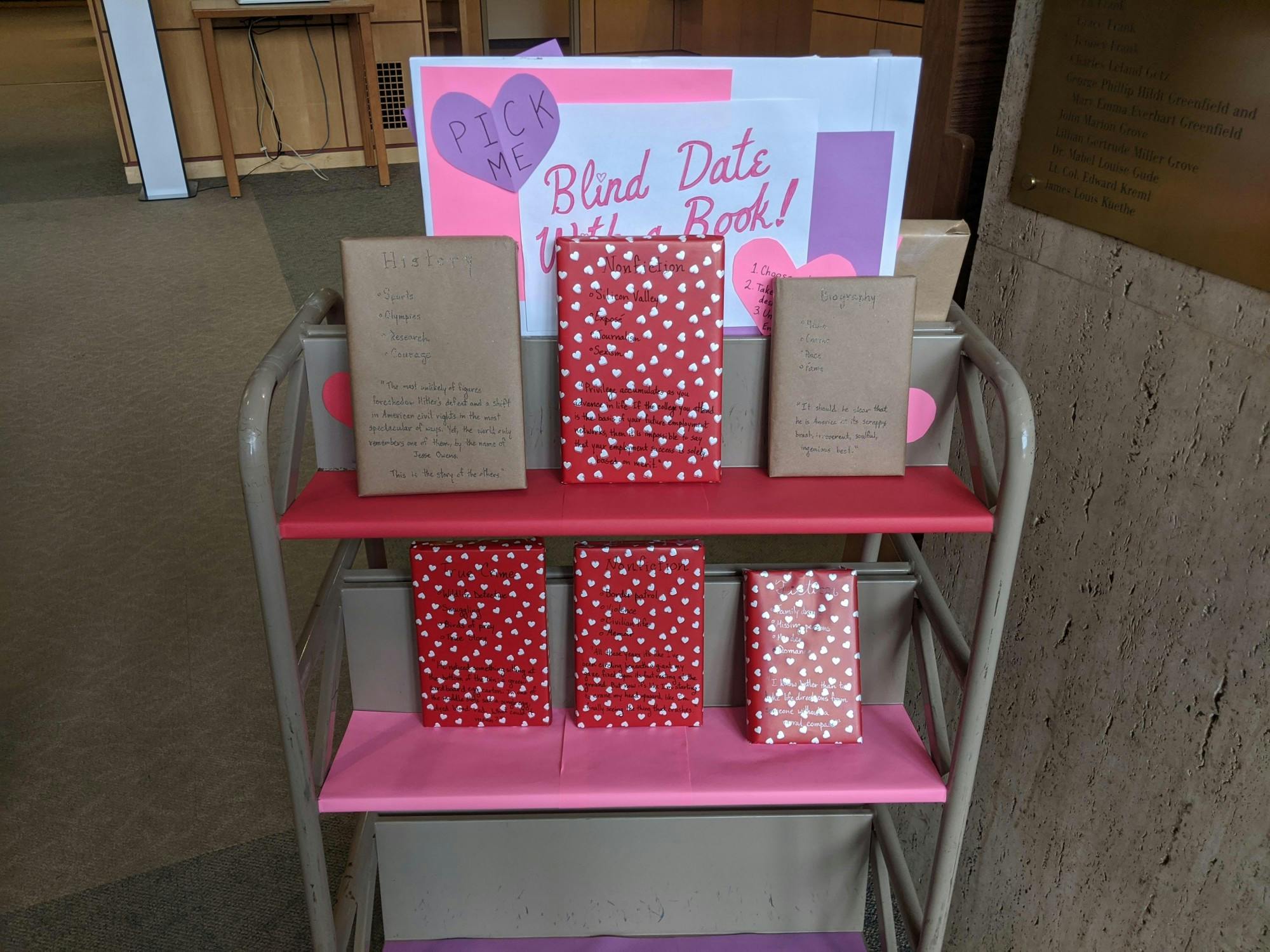 COURTESY OF BINYAMIN NOVETSKY
Blind date with a book is the brainchild of library specialist Lily Kowalczyk.