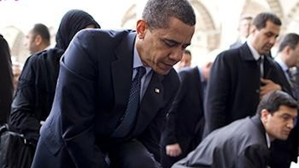 PETE SOUZA/Public domain
President Obama has visited mosques before, but not in the U.S.