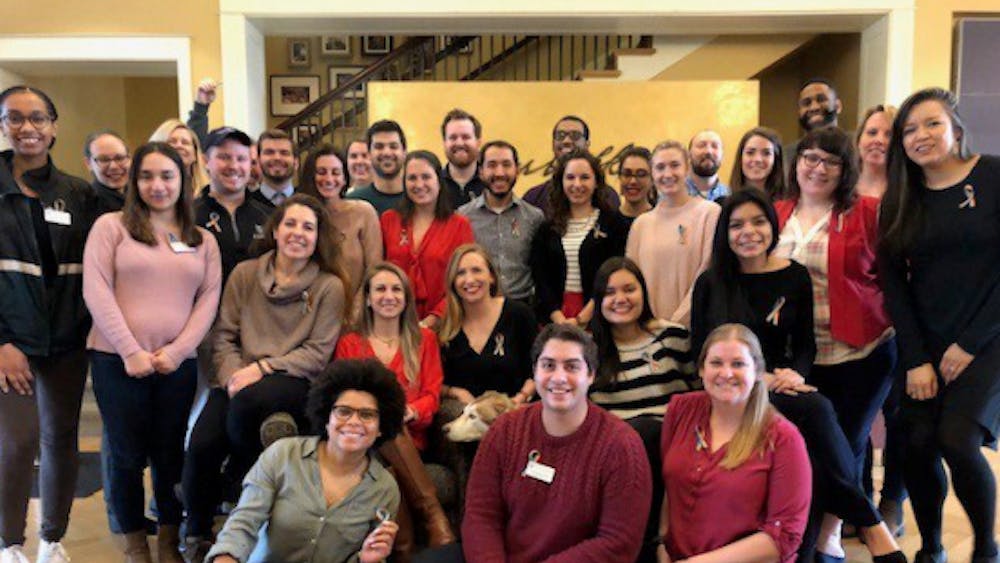 The Show Your Love campaign encouraged people to wear ribbons to show their support. 
COURTESY OF JHU ADMISSIONS