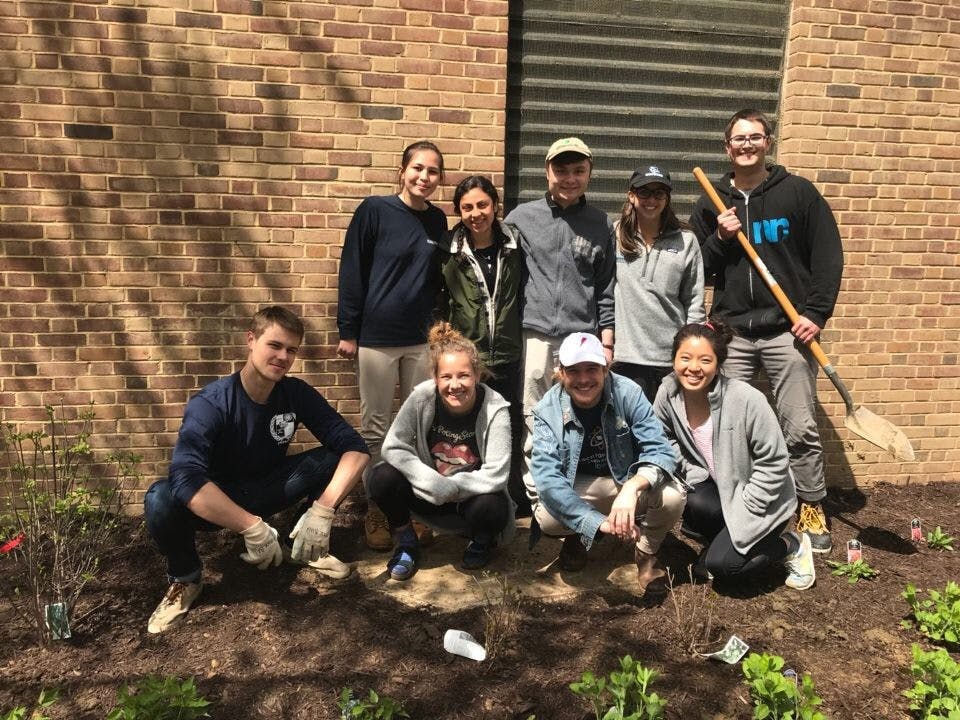 COURTESY OF KEELIN REILLY
Many members of Students for Environmental Action worked to expand their butterfly garden this Earth Week