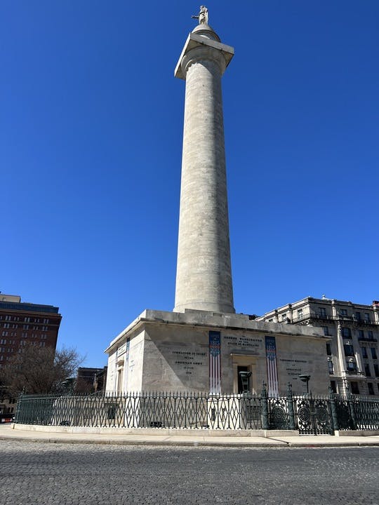 COURTESY OF NEIL MAHTO
Located in Mt. Vernon, the top of the Washington Monument provides a view of the many neighborhoods in Baltimore.