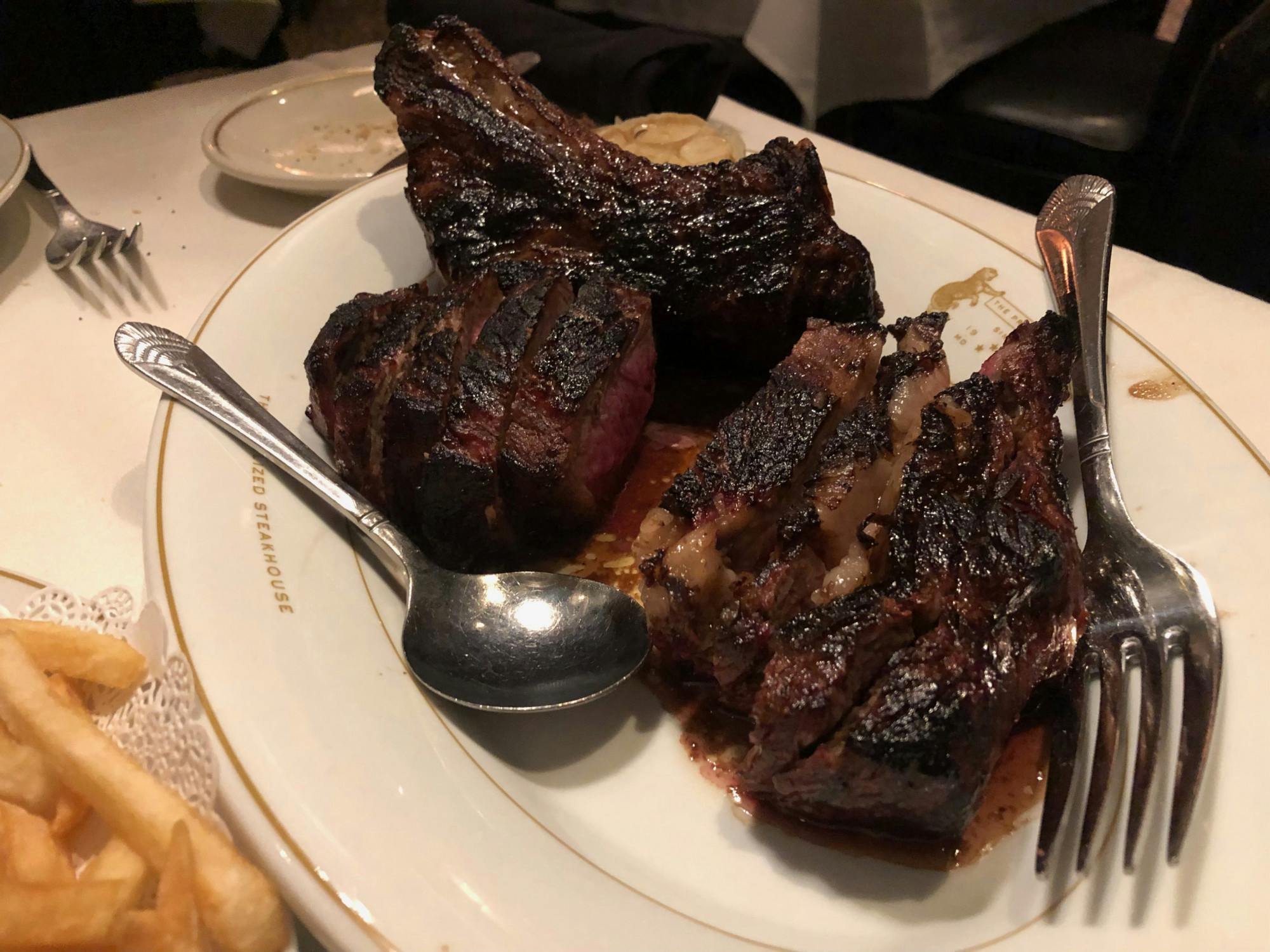 COURTESY OF CHRIS H. PARK
Park marvels at the steak from The Prime Rib, Baltimore's resident classic steakhouse.