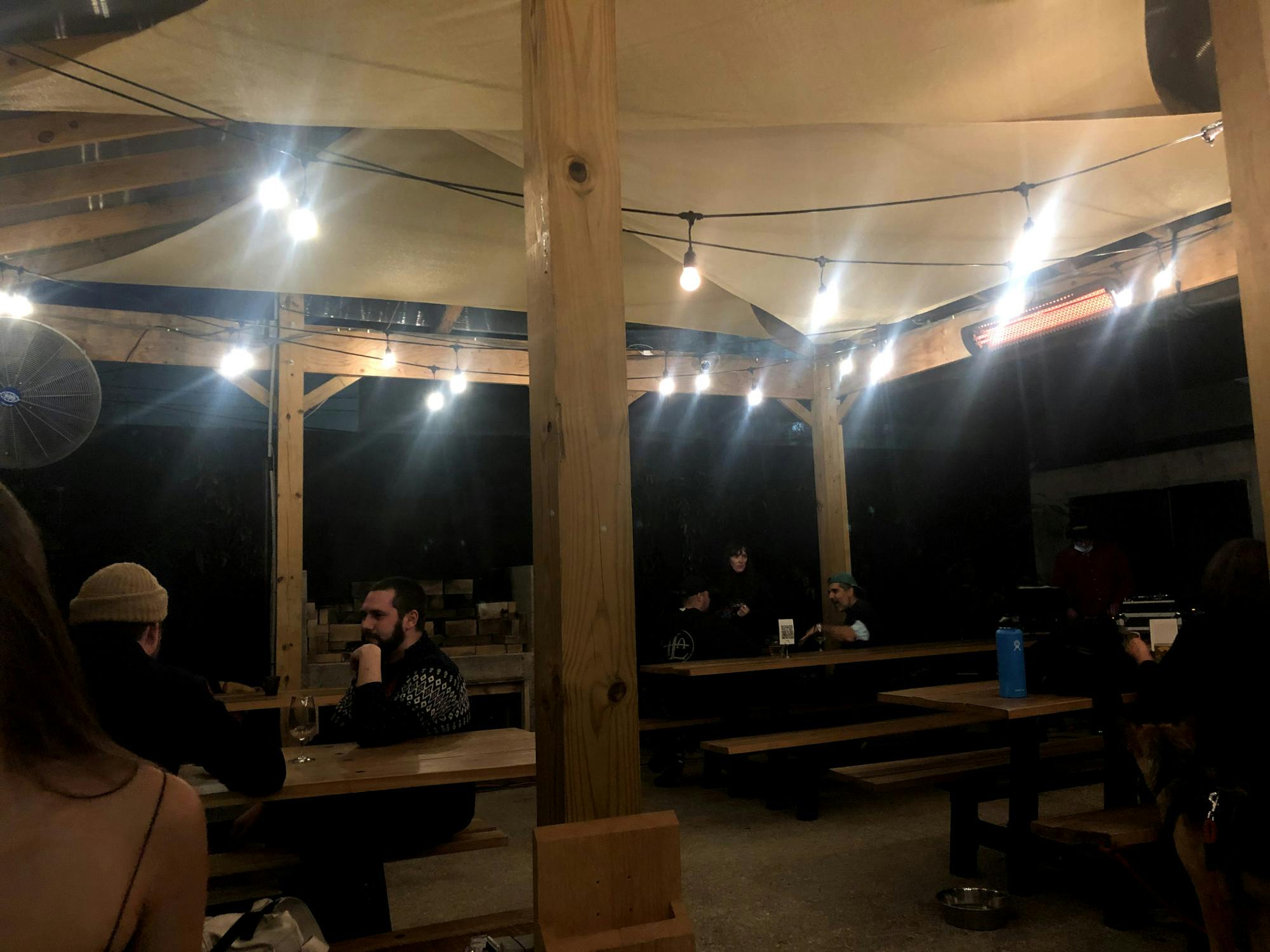 COURTESY OF SABRINA ABRAMS
Fadensonnen’s lights, tents and picnic benches all contributed to a cozy and cool vibe.