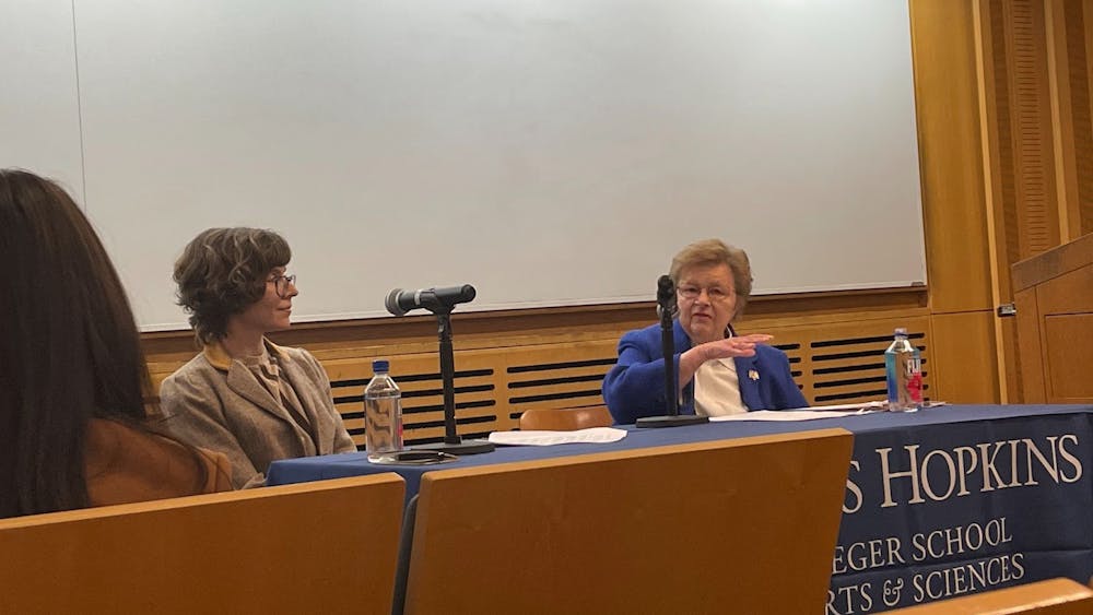 COURTESY OF NICOLE LABRUTO
Former Senator Barbara Mikulski discussed women's healthcare advocacy following a documentary screening featuring her work.