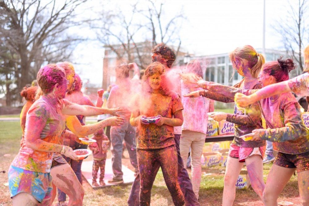  Courtesy of naina rao
The Beach came alive this Sunday, as Hopkins students celebrated the arrival of spring with Holi, the Hindu festival of colors.