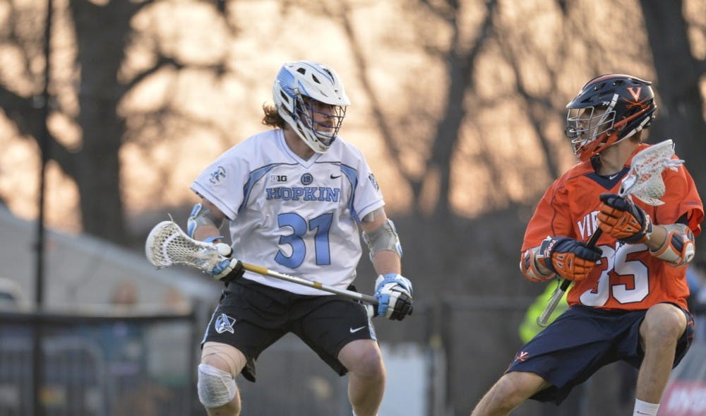 hopkinssports.com
Sophomore Hunter Moreland exhibits his skills against UVA.