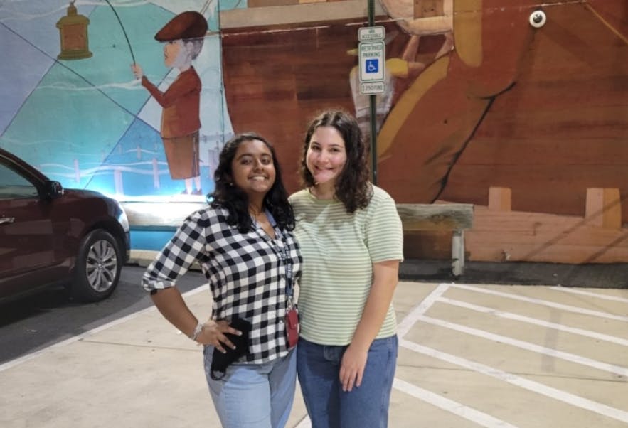 COURTESY OF DIKSHA IYER AND LAURA SALEM
Iyer and Salem describe their hectic journey taking the Charm City Circulator to Fells Point.&nbsp;