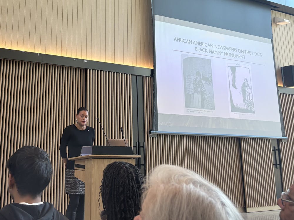 COURTESY OF KAYLEE NGUYEN
The Center for Africana Studies at Hopkins features Professor Juliet Hooker as a guest lecturer in the “‘You Have Never Known Me’: Terrell and Du Bois on Faithful Slave Monuments” event.