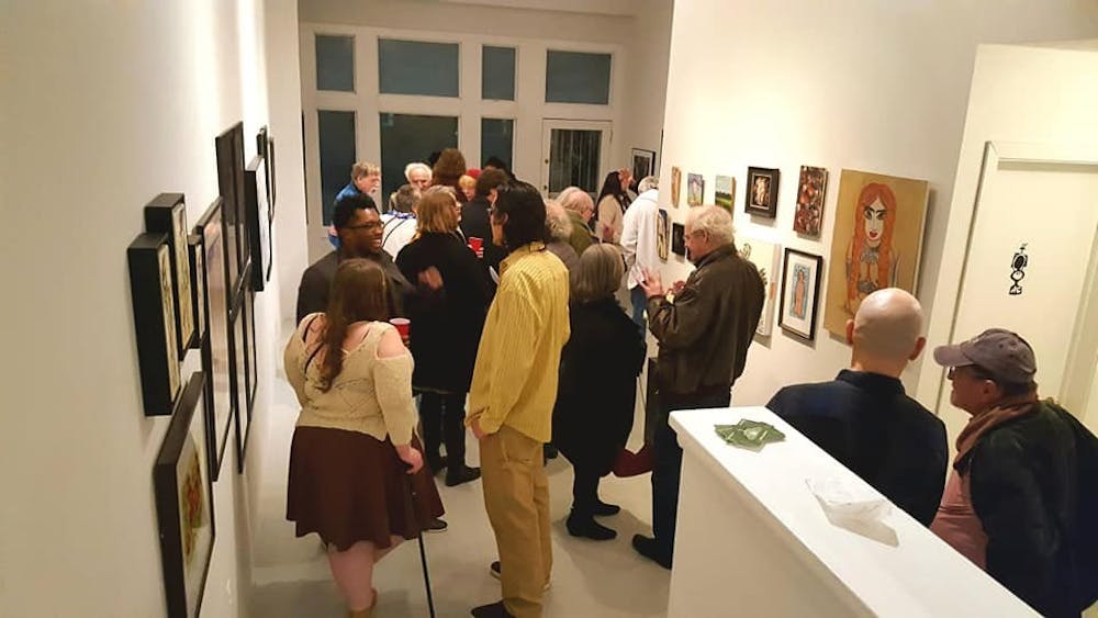 COURTESY OF BETSY HEENEY
Artists gathered at the Gallery 1148 to talk about their experiences with “au naturale” art. 