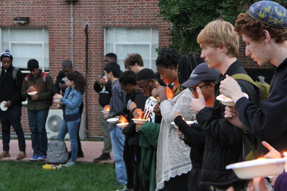 COURTESY OF EDA INCEKARA
Black students and allies gather to remember victims of police brutality.
