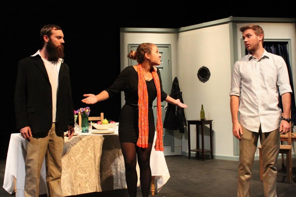  COURTESY OF STEPHAN CAPRILES
 Ian Stark, Alana DiSabatino and Neil Chapel were in the play titled “The Bike People.”