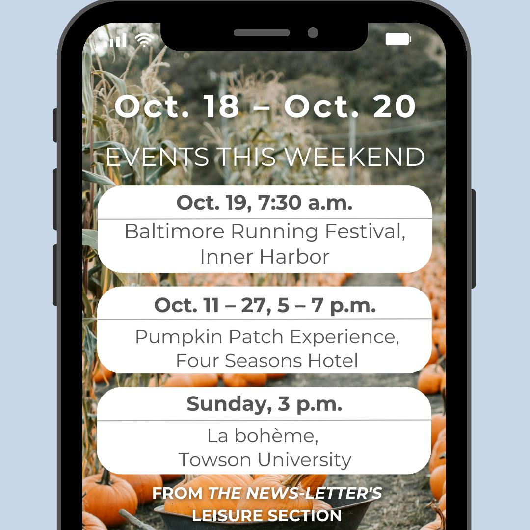 RUI DO ROSARIO / DESIGN &amp; LAYOUT EDITOR
If you’re staying in Baltimore this Fall Break, enjoy several fall festivities and the Baltimore Running Festival. &nbsp;