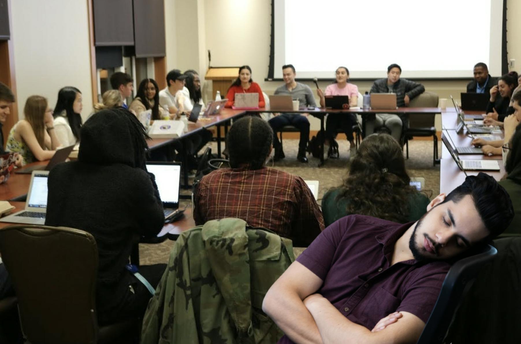 COURTESY OF CLAIRE BADREAU
SGA discussed legislation relating to recent News-Letter behavior.