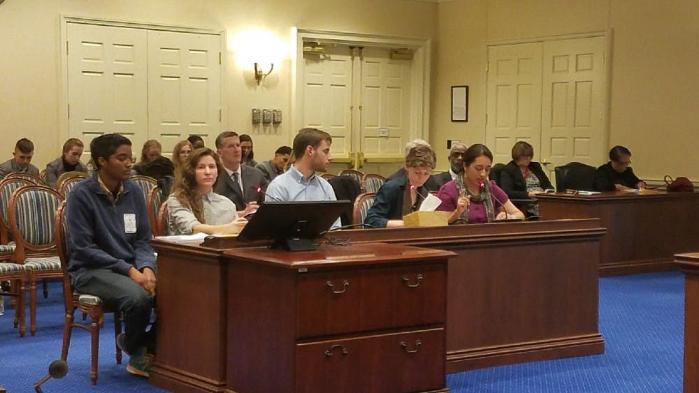 COURTESY OF DELEGATE VANESSA ATTERBEARY

Nine students testified against the bill before legislators at a meeting of the Maryland House Judiciary Committee.